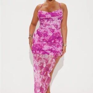Floral Pink Maxi Dress